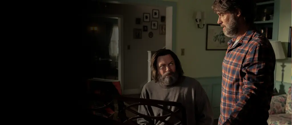 Bill and Frank share a quiet, emotional moment at the piano in their home during The Last of Us Episode 3